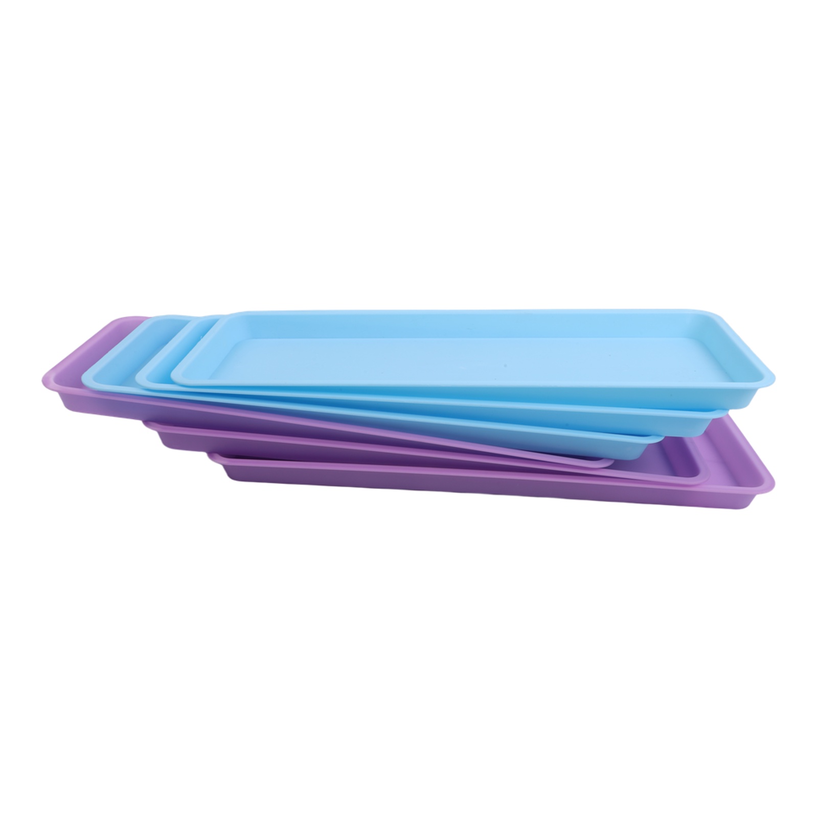 Drip Tray Saucer - 6-teiliges Set rechteckiger Kunststoff-Blumentopfuntersetzer für den