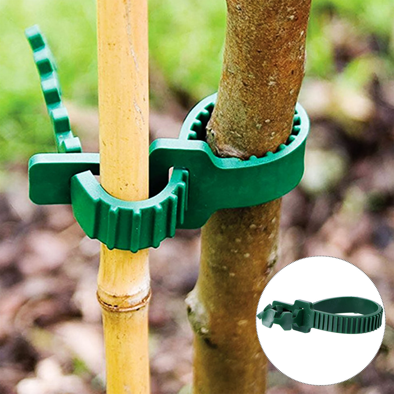 Bonsai Garden Usa - 20 Stück Rankenbefestigungsschnallen Gartenpflanzen-Stützclips PVC Wiederverwendbarer