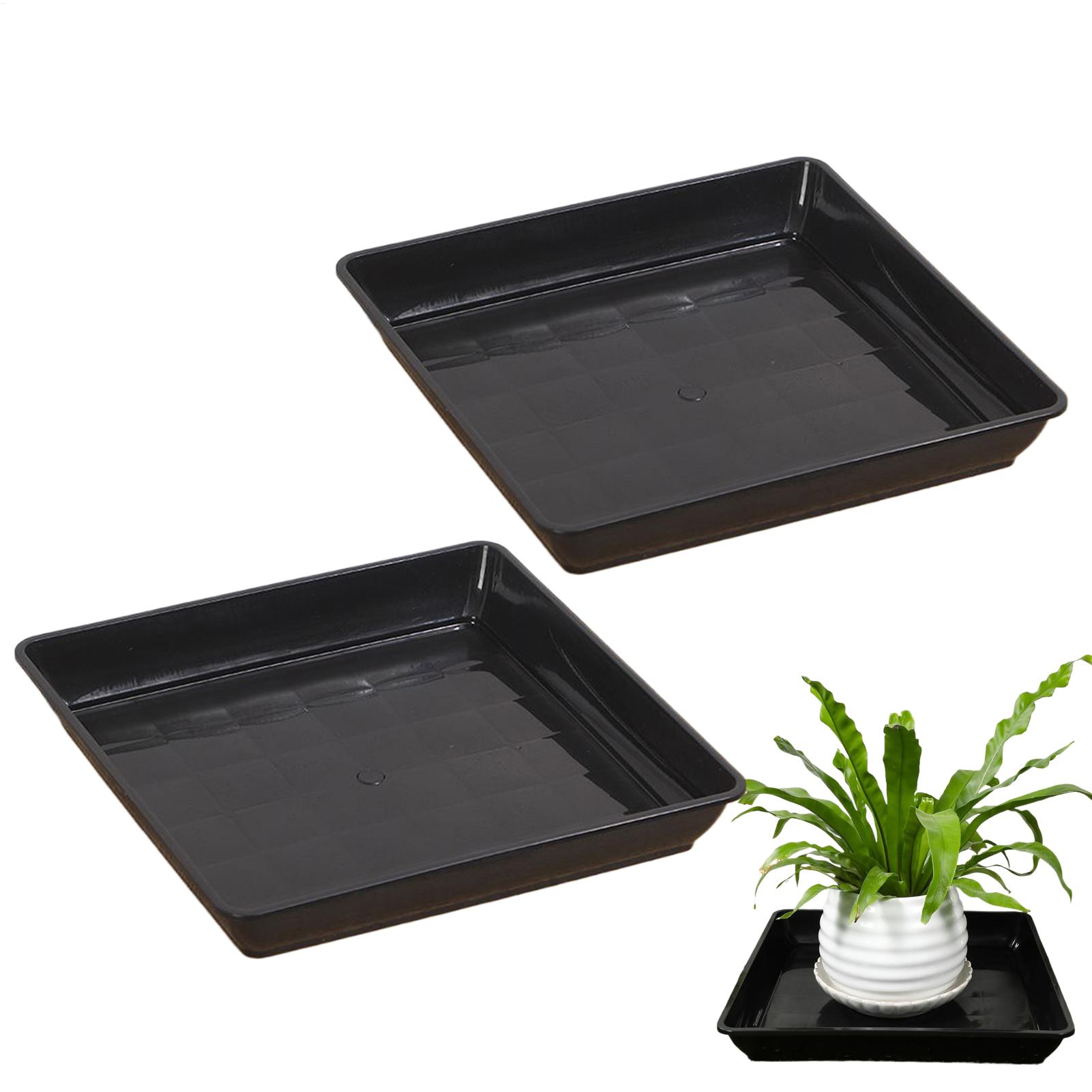 Drip Tray Saucer - Pflanzentöpfe mit Untersetzer, 2 Stück, quadratische