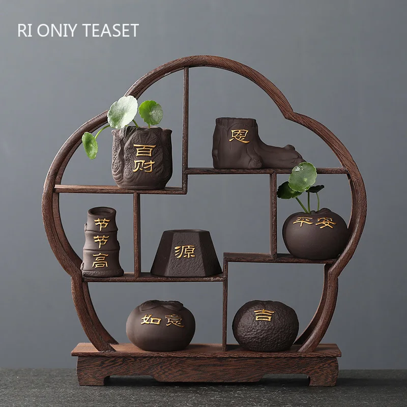 Kreative Lila Ton Tee Haustier – Bonsai Garden Pot Bewertung und Preis