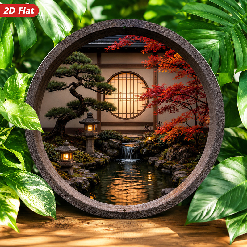 2D-Flach, 1 Stück rundes Metal – Bonsai Garden Ideas Bewertung und Preis