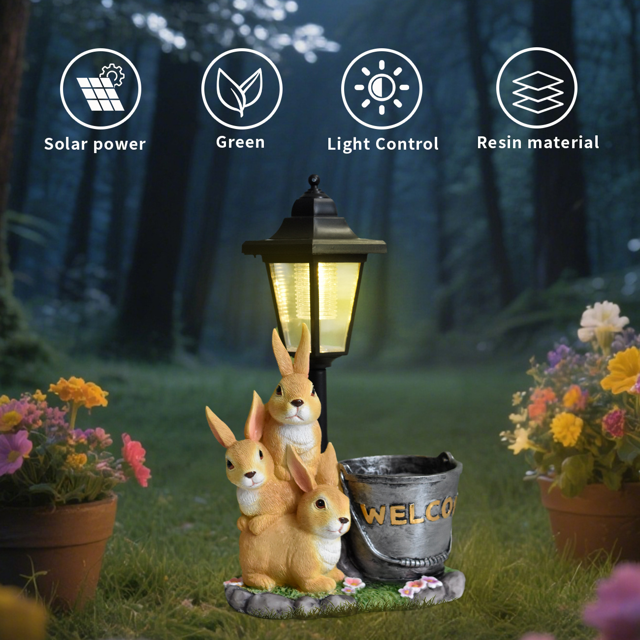 Neue Hasen-Solar-Gartenleuchte – Bonsai Garden Pot Bewertung und Preis