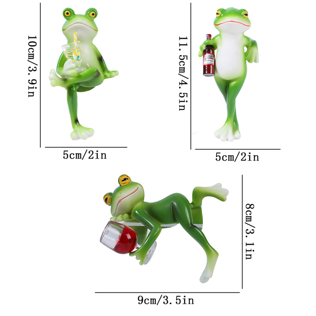 1 Stück Harz-Froschstatue als  – Bonsai Garden Backyard Bewertung und Preis
